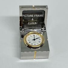Vintage Picture Frame and Clock Time Piece Collectible in Metal Box picture