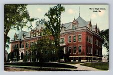 Bath ME-Maine, Morse High School, Antique, Vintage Souvenir Postcard picture