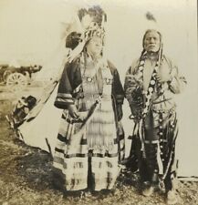 Chief Left Hand & Wife 1900 Blackfeet Tribe Native American Indian Photo J13043 picture