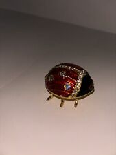 Jere Luxury Giftware, Bejeweled Ladybug Trinket Box with Matching Pendant picture