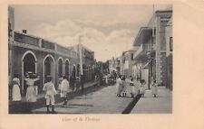 St Thomas Caribbean Downtown Harbor c 1905 Ethnic Children Vtg Postcard S5 picture