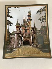 Vintage Walt Disney Productions DISNEYLAND Houze Art Black Gold Glass Dish picture