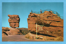 Postcard Balanced Rock Steamboat Rock Garden of the Gods Colorado Springs CO picture