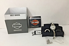 2008 Bulova Harley Davidson Ladies Watch 76L25 With Original Box & Owners Guide picture