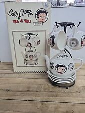 VINTAGE BETTY BOOP Tea Set with caddy, Tee for four with Betty Boop Bright Ideas picture