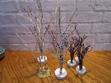 Lot of 7 Birch Trees Christmas Village Train Accessories Taiwan Dept.56 picture