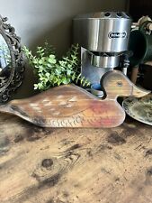 Hand Painted Wood Duck Wall Hanging Rustic Unbranded. Great Condition picture