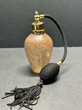 Vintage Art Glass Atomizer Perfume Bottle Bronze Color picture