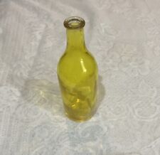 vintage yellow glass bottle 6.5 Inches Tall from Japan picture