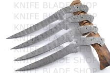 SET OF 4pc DAMASCUS STEEL FILLET BLANK BLADES FOR FILLET KNIVES MAKING picture