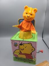 VINTAGE  WINNIE THE POOH MUSIC BOX  TIN LITHO  WORKS  WALT DISNEY PRODUCTIONS picture