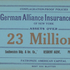 1920s German Alliance Insurance Association Of New York Prescott Arizona #2 picture