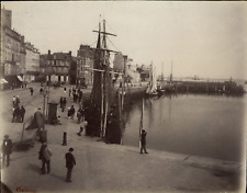 France, Cherbourg, L'Avant Port et le Quai de Caligny Vintage Albumen Print picture