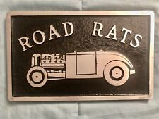 Road Rats Aluminum Hot Rod Classic Car Vintage El Mirage Lakes Car Club Plaque picture