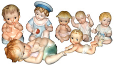 Lot Of 7 Vintage Piano Baby Porcelain Figurines picture