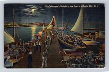 Atlantic City NJ- New Jersey Fisherman's Delight At Inlet Vintage c1959 Postcard picture