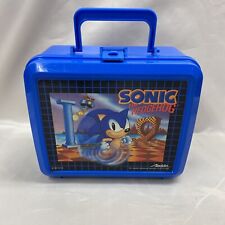 Sonic The Hedgehog BLUE Lunchbox 1993 Aladdin Used - Vintage picture