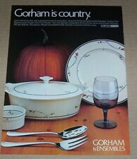 1986 print ad - Gorham crystal glassware china dinnerware cookware ADVERTISING picture