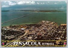 Postcard Florida Pensacola Aerial view c1994 5U picture