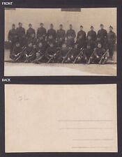Postcard, RPPC, Group of Soldiers, Uniform, WWI, Unused picture