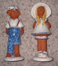 Red Wing Stoneware School boy and girl figures picture