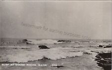 Kennebunkport, ME - Surf at Goose Rocks Beach RPPC - c1951 Maine Postcard picture