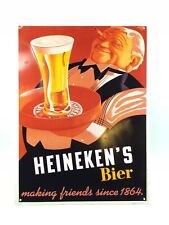 Vintage Heineken Beer Bier Sign Exclusive US Import DUTCH Man Cave RARE German picture