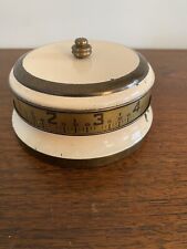 Antique Working HERMAN LUX Mystery Rotary Tape Measure Table Desk Clock 1930's picture