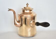 Antique 19th C Scandinavian Swedish Skultuna Bruk Brass Chocolate Tea Pot picture