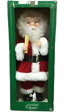 Vintage Santa's Best Animated Santa w Candle Christmas 1990's with Box Works 25