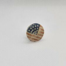 Antique American Flag Silk Button July 10 1888 Patriotic picture
