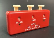 Vintage 1960s Plastic Super ADD-A-MATIC Grocery Money Counter WORKS GREAT picture