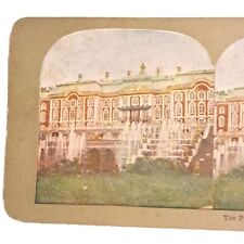 STEREOSCOPE The Peterhof Palace Summer House Czar Of Russia St Petersburg Card picture