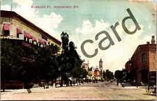 1908 OCONOMOWOC WI, Milwaukee Street, Munger postcard jj159 picture