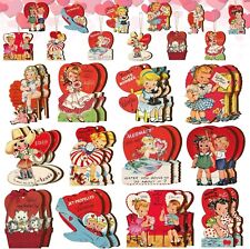24 Pcs Vintage Valentine'S Day Wood Ornaments Valentine'S Tree Ornaments Happy picture