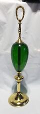 Vintage  Green Glass and metal decorative figure, apr 21
