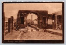 Pompei Arch Arco Di Nerone Garucci Pompeii Italy Vintage Collectible Postcard picture