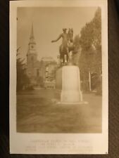 c1910 Paul Revere Statue, Boston, Massachusetts Real Photo Postcard/RPPC picture
