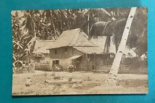 Moro Tribe Shack Provincial Scene Philippines RPPC Postcard 1907-1917 picture