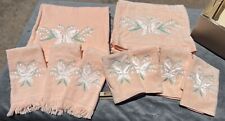Vintage New In Box Soft Peach Butterfly Bathroom Towel Set Dillards 10 Piece picture