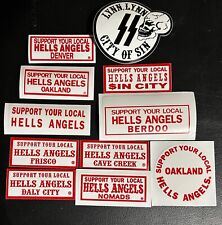 RARE HELLS ANGELS NOS SUPPORT SHOVELHEAD STICKER COLLECTION picture