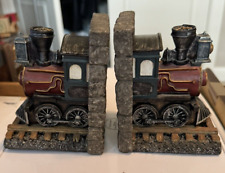 Vintage Train Engine Bookends Book picture