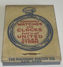 C.1920’s United Cigar Stores WATCHES-BEECH-NUT DIAMOND QUALITY Matchbook picture