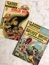 Lot Of 2 Classic Illustrated Comics Moby Dick #5 The Gold Bug #84 Comic Books picture