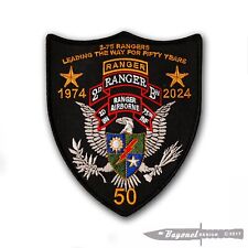 US Army Ranger - 2nd Battalion, 75th Infantry Reg - 50 Year Anniv patch with Wax picture