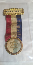 ISRAEL HISTORY PICS REGIONAL ZIONISTS CONVENTION 6 JULY 1919 SCARCE MEDAL PIN picture