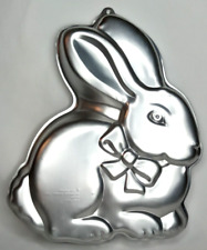 Easter Bunny Wilton Cake Mold Aluminum 1986 Vintage Bakeware picture