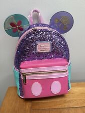Mickey Mouse Main Attraction It’s A Small World loungefly Backpack Rare NWT picture