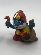 VINTAGE 1981 SCHLEICH PAPA SMURF HANGING CHRISTMAS ORNAMENT  picture