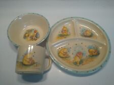 Vintage 3 Piece Set Winnie the Pooh Plate Bowl Mug Set Selandia Taiwan picture